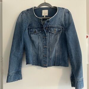 Joie Collarless Jean Jacket